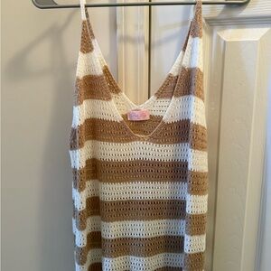 Pink lily sweater tank top